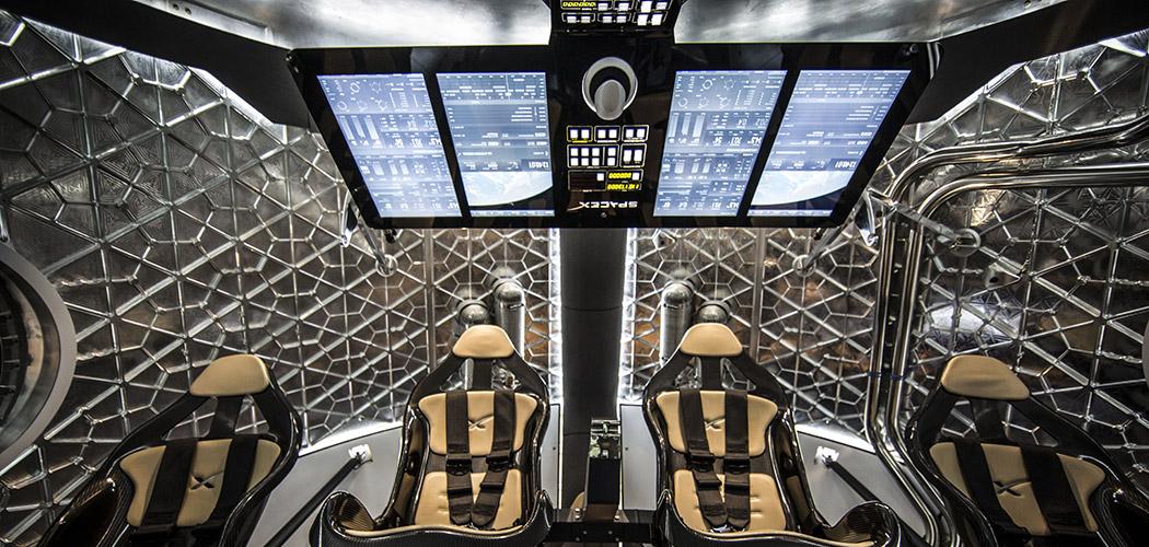 Interior of SpaceX Dragon Capsule